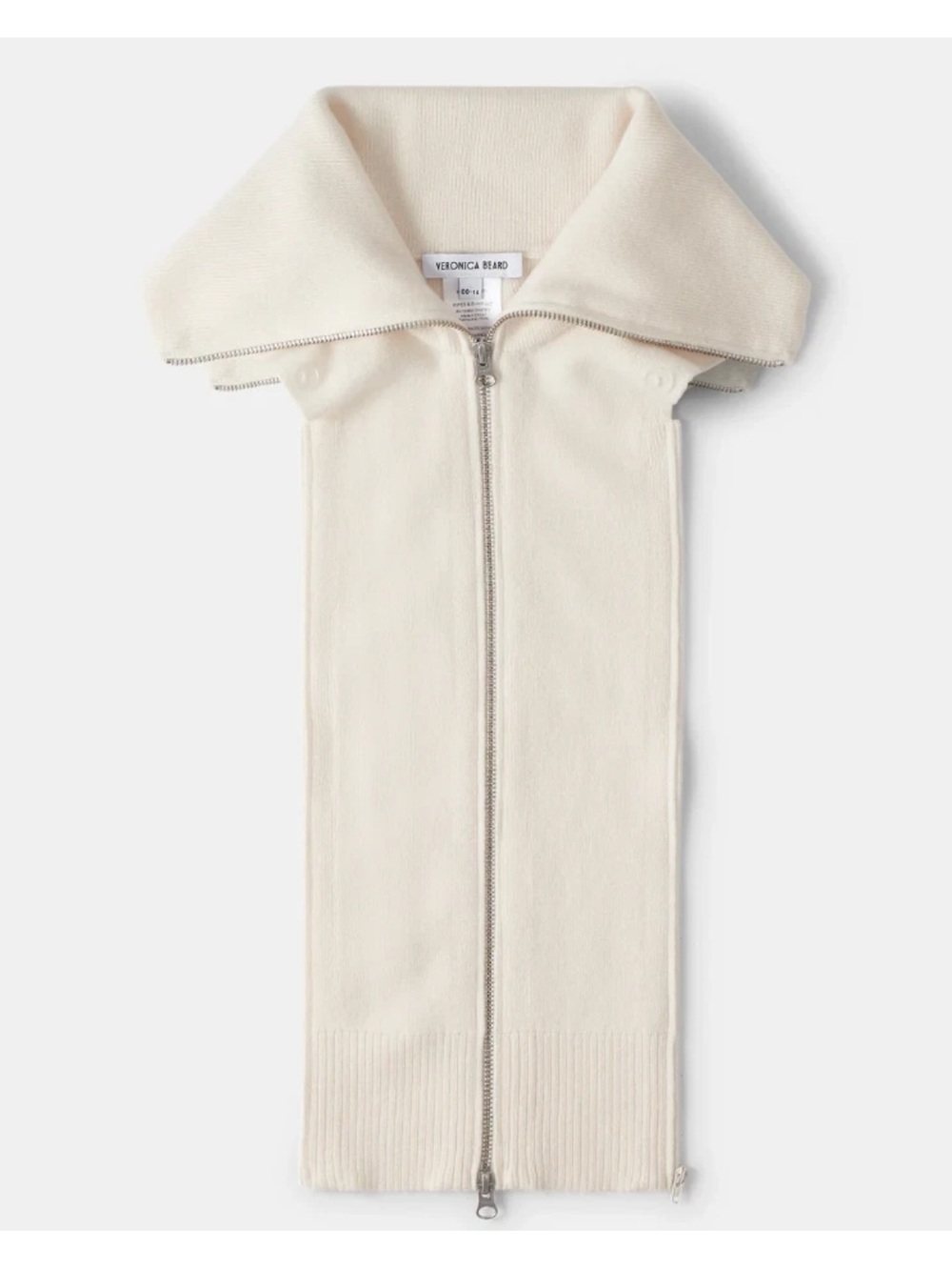 $298 Veronica Beard Beach Cashmere & Wool Dickey Ivory Cream sz 00-14